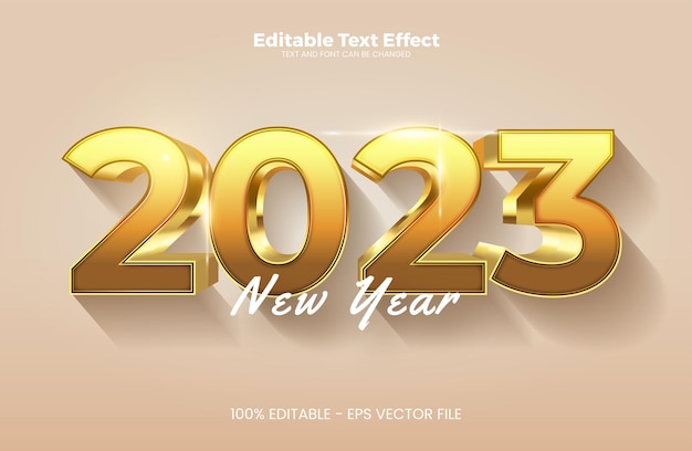 2023 editable text effect in modern trend style