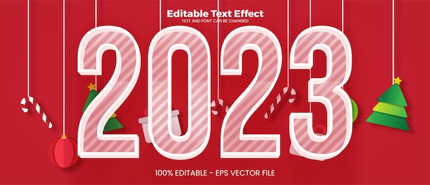 2023 editable text effect in modern trend style