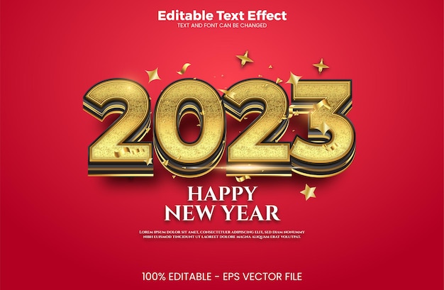 2023 editable text effect in modern trend style