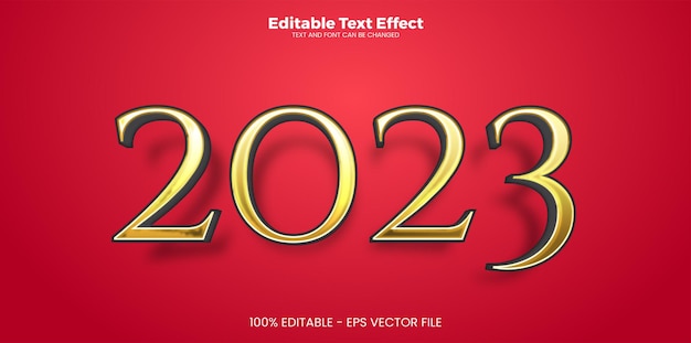 2023 editable text effect in modern trend style