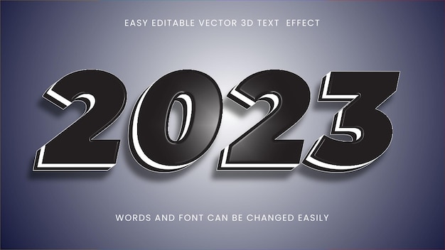 2023 editable text effects background for happy new year preparation