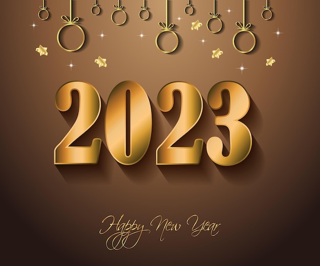 2023 Gelukkig Nieuwjaar achtergrond voor uw seizoensgebonden uitnodigingen, feestelijke posters, wenskaarten