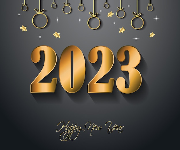 2023 Gelukkig Nieuwjaar achtergrond voor uw seizoensgebonden uitnodigingen, feestelijke posters, wenskaarten