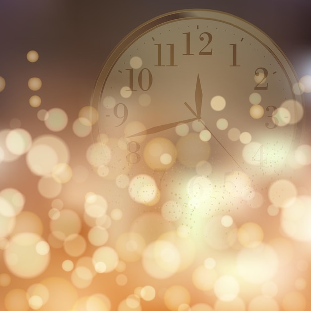 2023 gelukkig nieuwjaar en vrolijke kerstkaart met gouden horloge vector