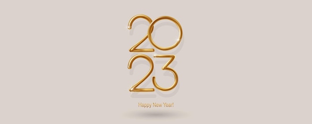 2023 Gelukkig Nieuwjaar hand belettering kalligrafie Vector vakantie illustratie element Typografisch element voor spandoek poster gefeliciteerd