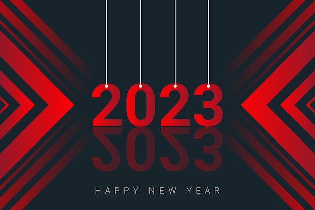 2023 gelukkig nieuwjaar vectorillustratie