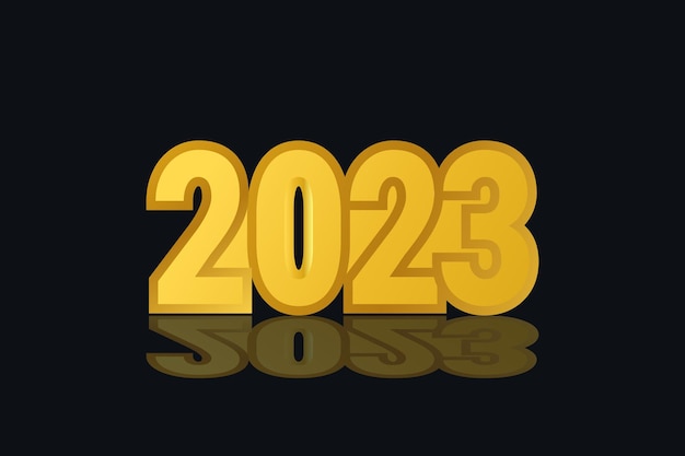 2023 gelukkig nieuwjaar vectorillustratie