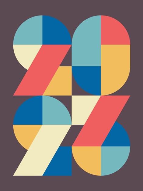 Vector 2023 geometric poster design