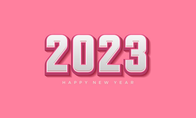 양각 숫자가 있는 2023 인사말 카드