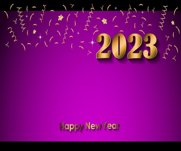 2023 Happy New Year фоновый баннер для ваших сезонных приглашений, праздничных плакатов