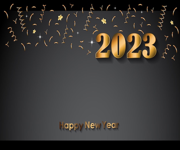 2023 Happy New Year фоновый баннер для ваших сезонных приглашений, праздничных плакатов