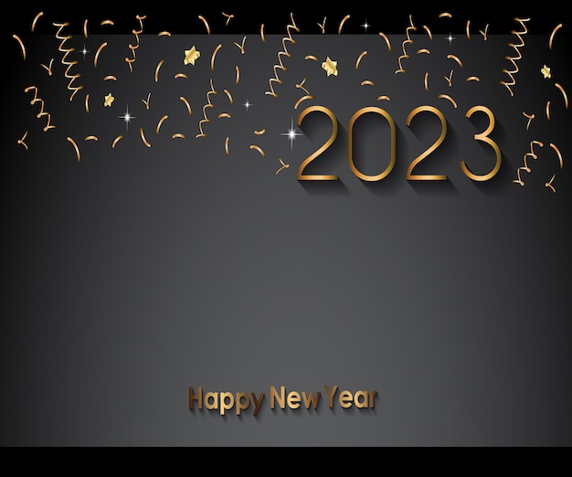 2023 Happy New Year фоновый баннер для ваших сезонных приглашений, праздничных плакатов