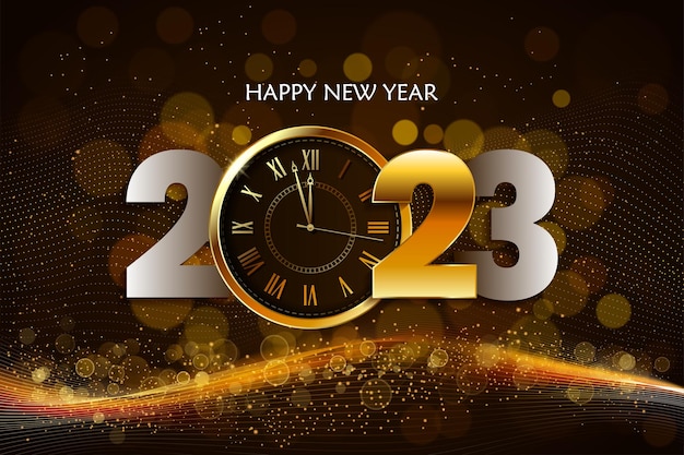 2023 happy new year background design for banner poster greeting card party flyer illustration