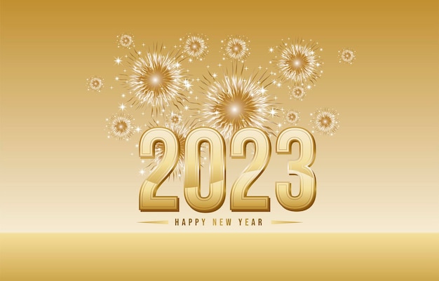 2023 Happy New Year Background Design Greeting Card Banner Po