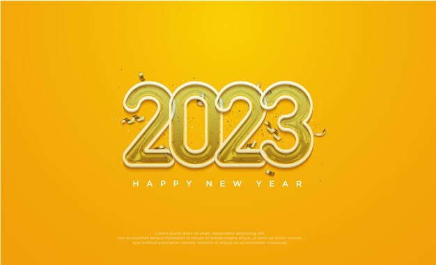 Vector 2023 happy new year background illustration