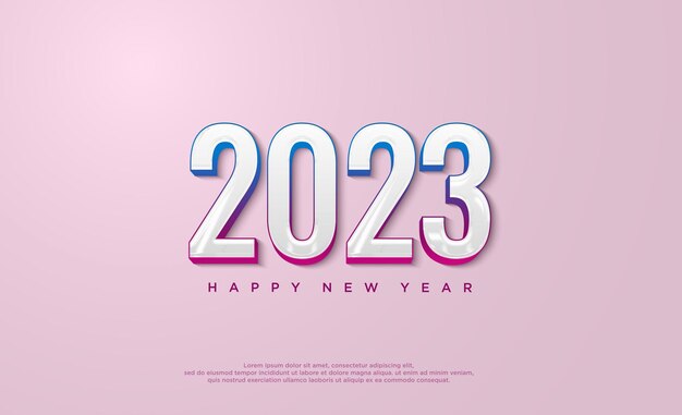 Vector 2023 happy new year background illustration