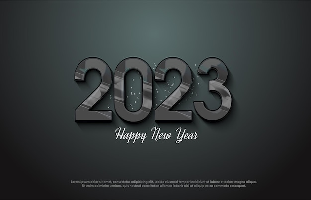 2023 happy new year background with number 3D illustration.