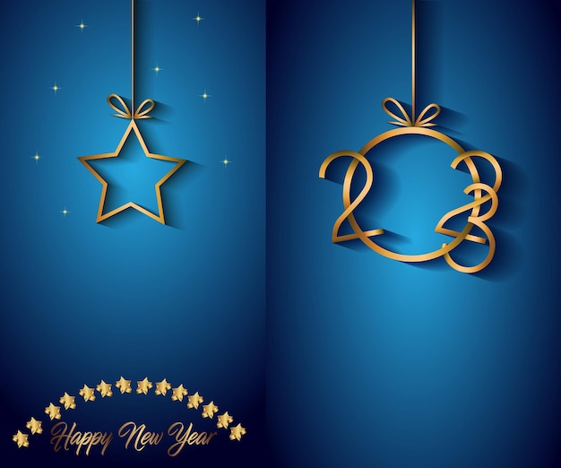 2023 Happy New Year background for your seasonal invitations, festive posters, greetings cards