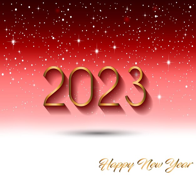 Vettore sfondo di felice anno nuovo 2023