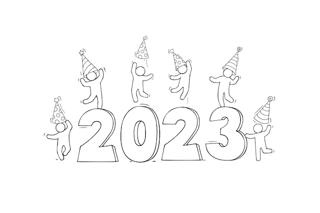 Vector 2023 happy new year card