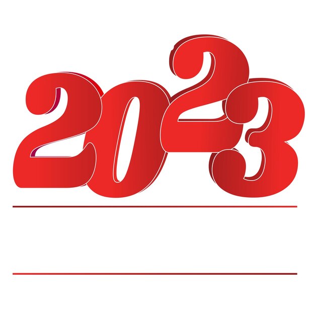 2023 Happy New Year Clipart Vector HD