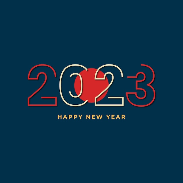 Banner creativo 2023 felice anno nuovo