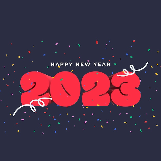 Banner creativo 2023 felice anno nuovo