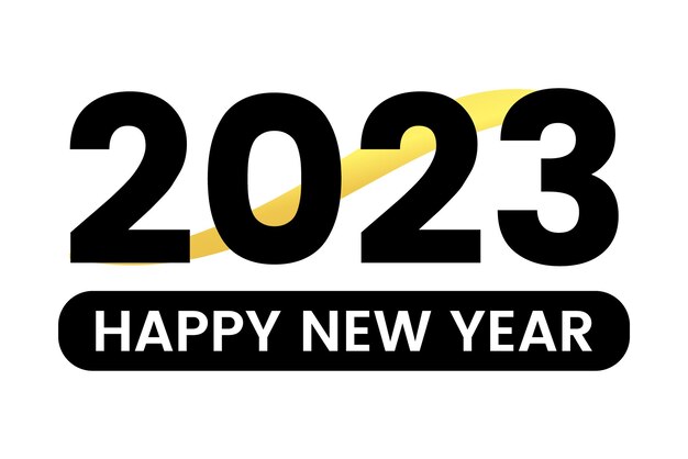 Vettore 2023 felice anno nuovo design illustrazione vettoriale