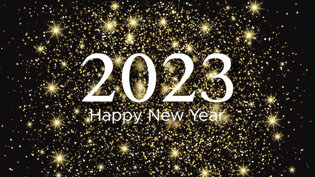 Fondo oro 2023 felice anno nuovo