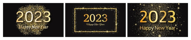 2023 с новым годом золотой фон