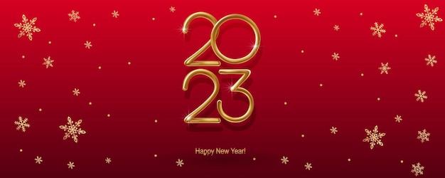 2023 Happy New Year hand lettering calligraphy Vector holiday illustration element Typographic element for banner poster congratulations