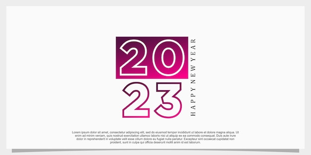 2023 happy new year logo design 2023 number design template vector illustration