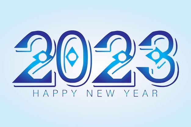 2023 happy new year logo text design 2023 number design template vector illustration, 2023 logo