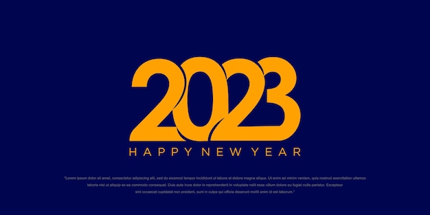 2023 Happy New Year logo text design 2023 number design template vector illustration