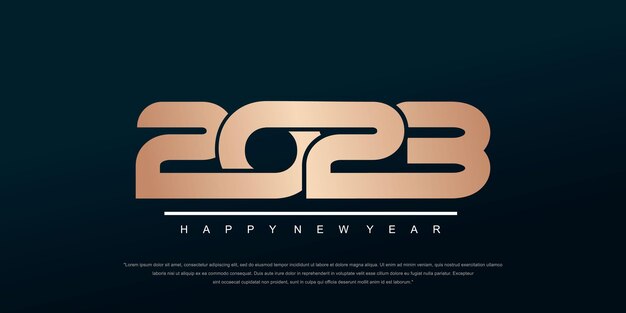 2023 Happy New Year logo text design 2023 number design template Vector illustration