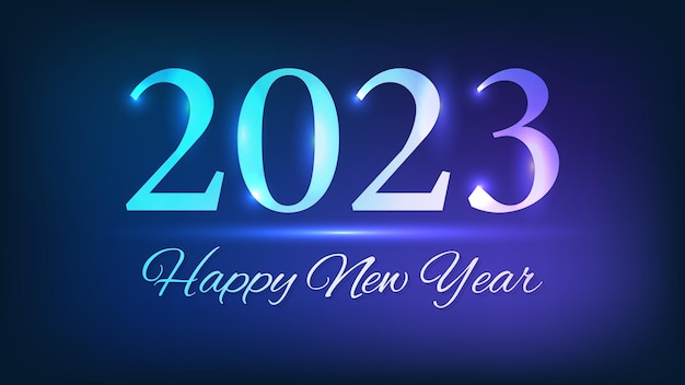 2023 felice anno nuovo sfondo al neon