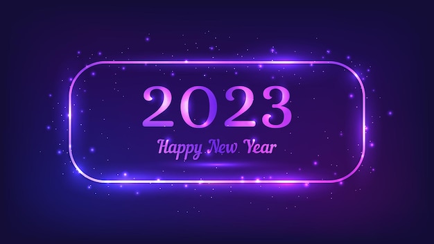 2023 felice anno nuovo sfondo al neon