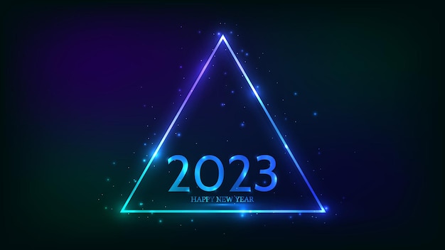 2023 happy new year neon background