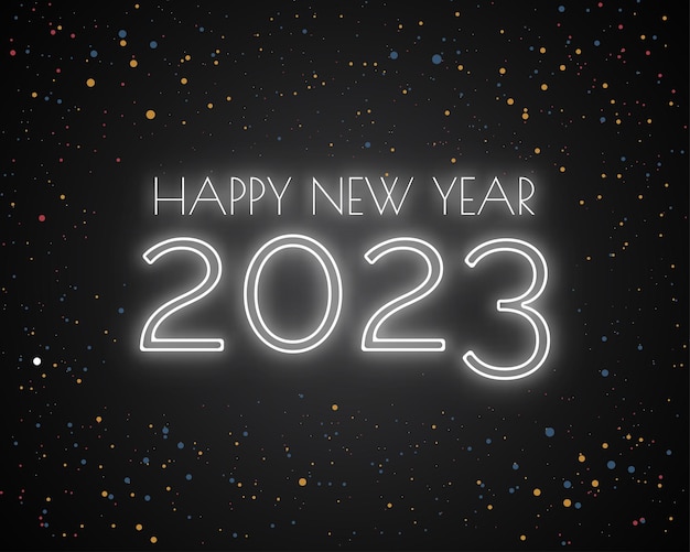 2023 happy new year numbers minimalist style vector linear numbers design of greeting cards vector illustration