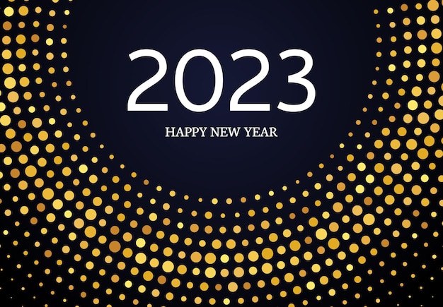 2023년 새해 복 많이 받으세요 골드 반짝이 패턴