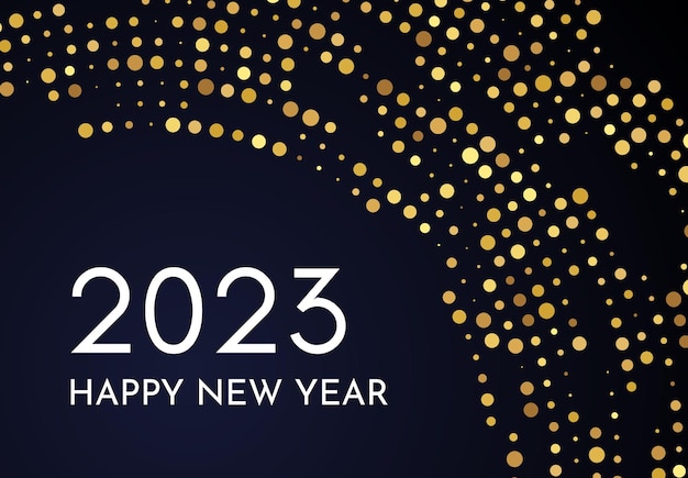 2023 с новым годом с золотым блеском