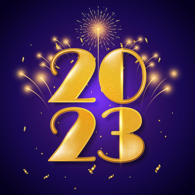 2023 Happy New year post of promotiesjabloon voor sociale media