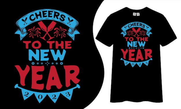 Vector 2023 happy new year t-shirt design