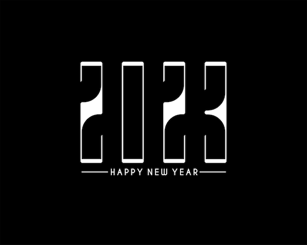 2023 Happy New Year tekst typografie Design Poster sjabloon brochure, ingericht, flyer banner ontwerp.