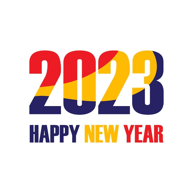 2023 happy new year text design