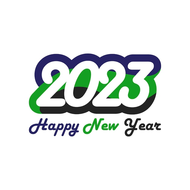 2023 happy new year text design