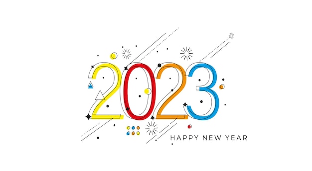 2023 happy new year text