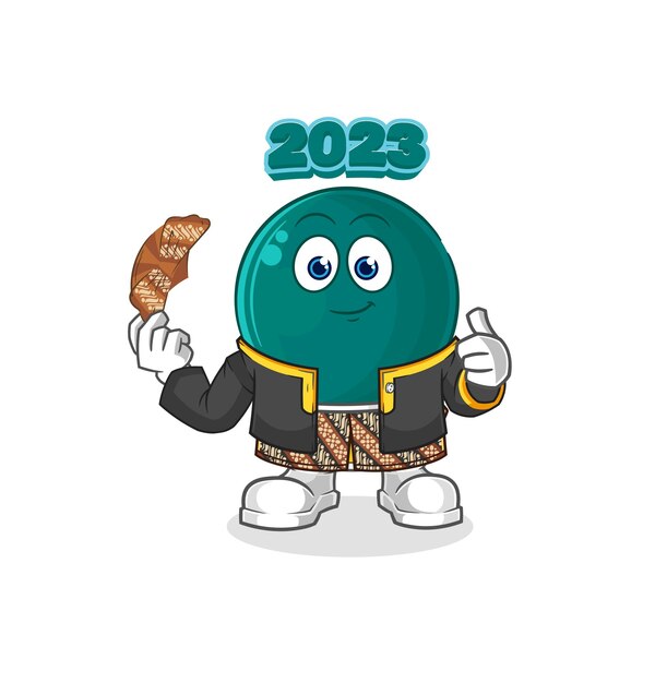 2023 javanese character cartoon mascot vector