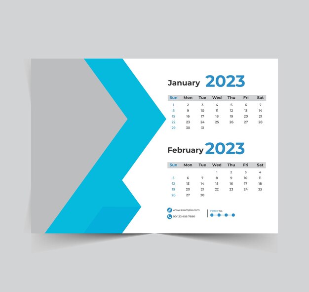 2023 Kalender Gelukkig Nieuwjaar Ontwerp