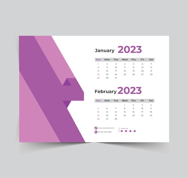 2023 kalender gelukkig nieuwjaar ontwerp